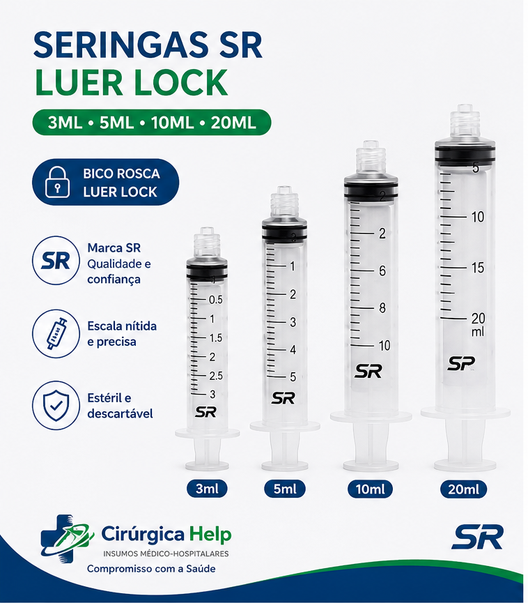 Seringa Descartável Luer Lock SR